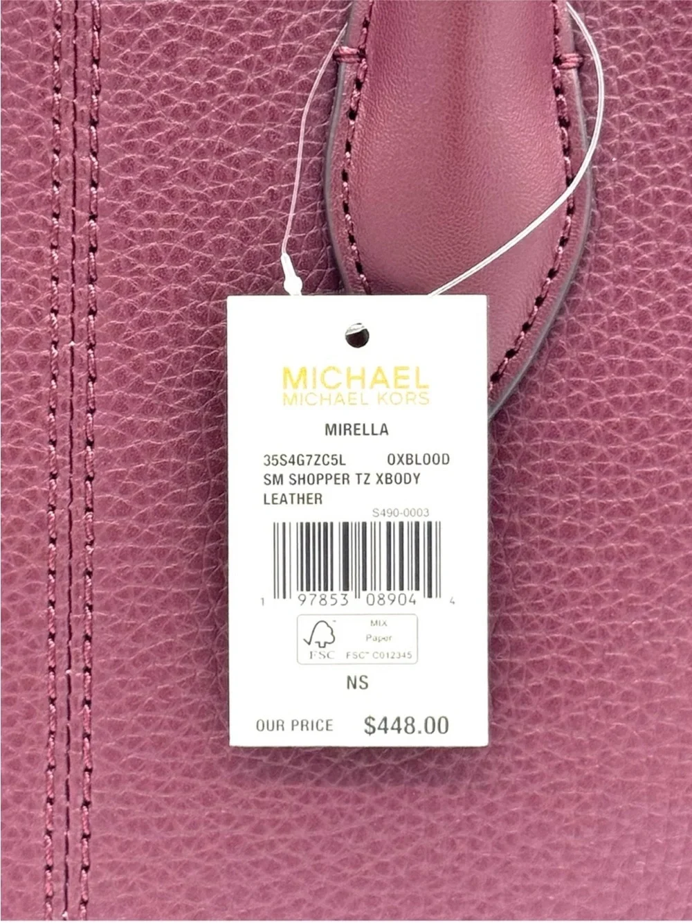 Michael Kors Mirella Small Signature Logo Crossbody Bag Ox Blood